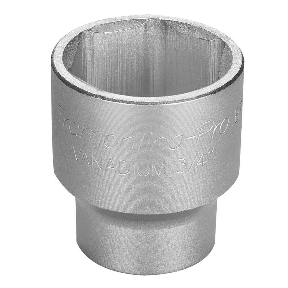 Soquete Sextavado Em Aço Cromo Vanádio 46 Mm - Encaixe 3/4" Tramontina - 1