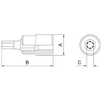 Soquete Em Aço Cromo Vanádio Ponta Hexagonal 6 Mm - Encaixe 1/2" Tramontina Pro Tramontina - 2