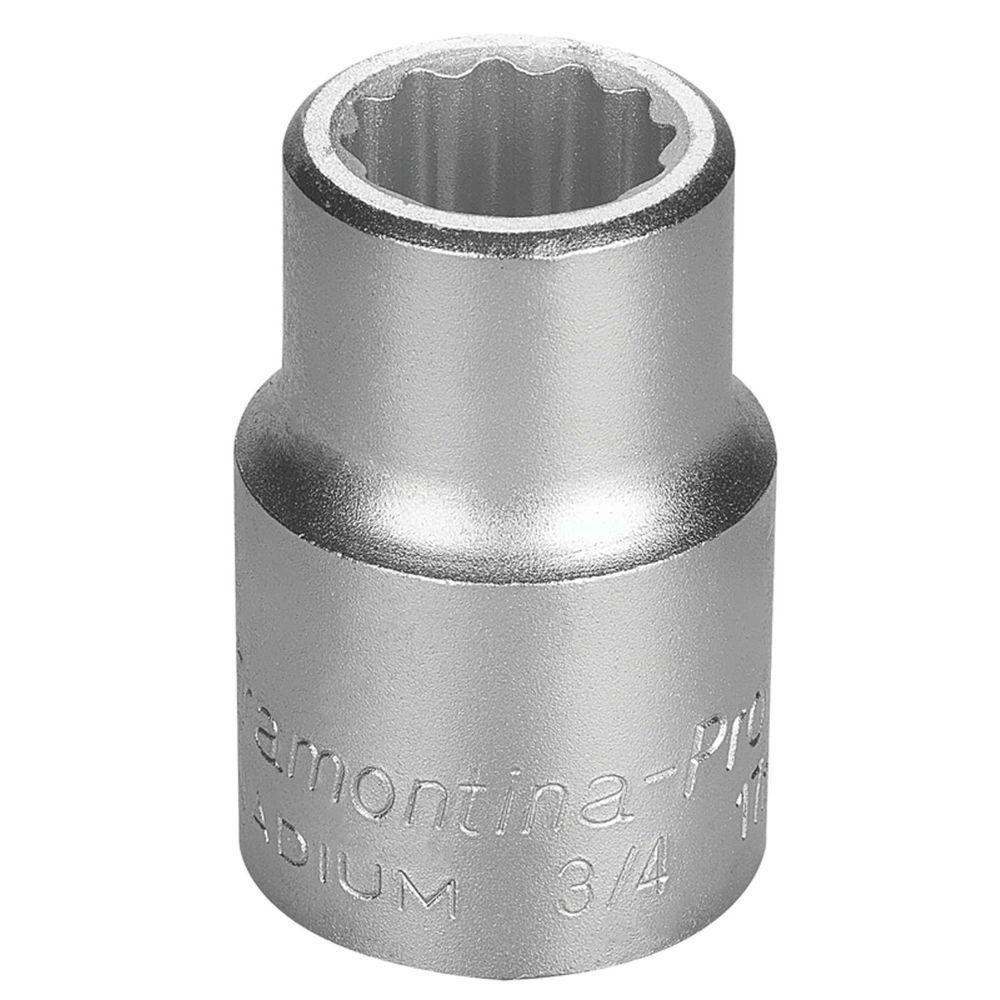 Soquete Estriado Em Aço Cromo Vanádio 17 Mm - Encaixe 3/4" Tramontina - 1