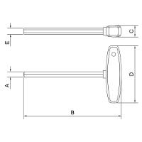 Chave Cabo T Ponta Hexagonal 5x160 Mm Tramontina Pro Tramontina - 2