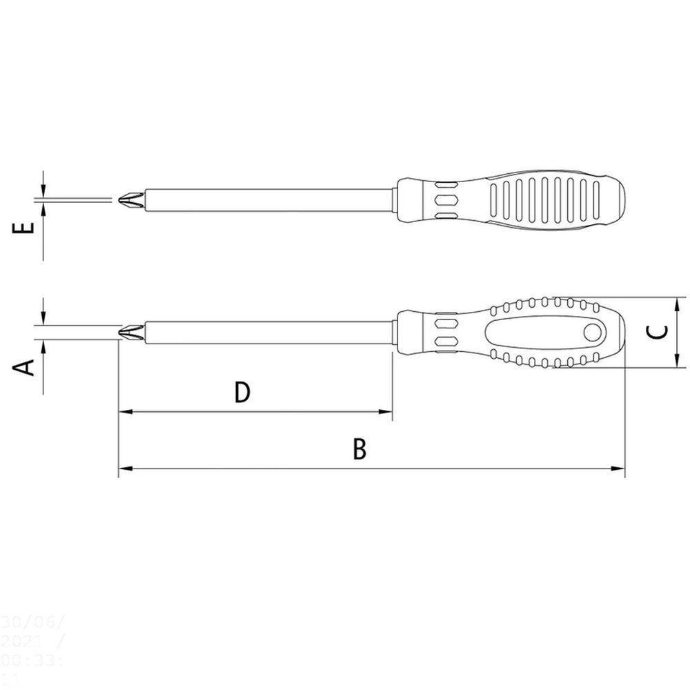 Chave De Fenda Isolada Iec 60900 Ponta Cruzada 6x200 Mm (1/4x8") Tramontina Pro Tramontina - 5
