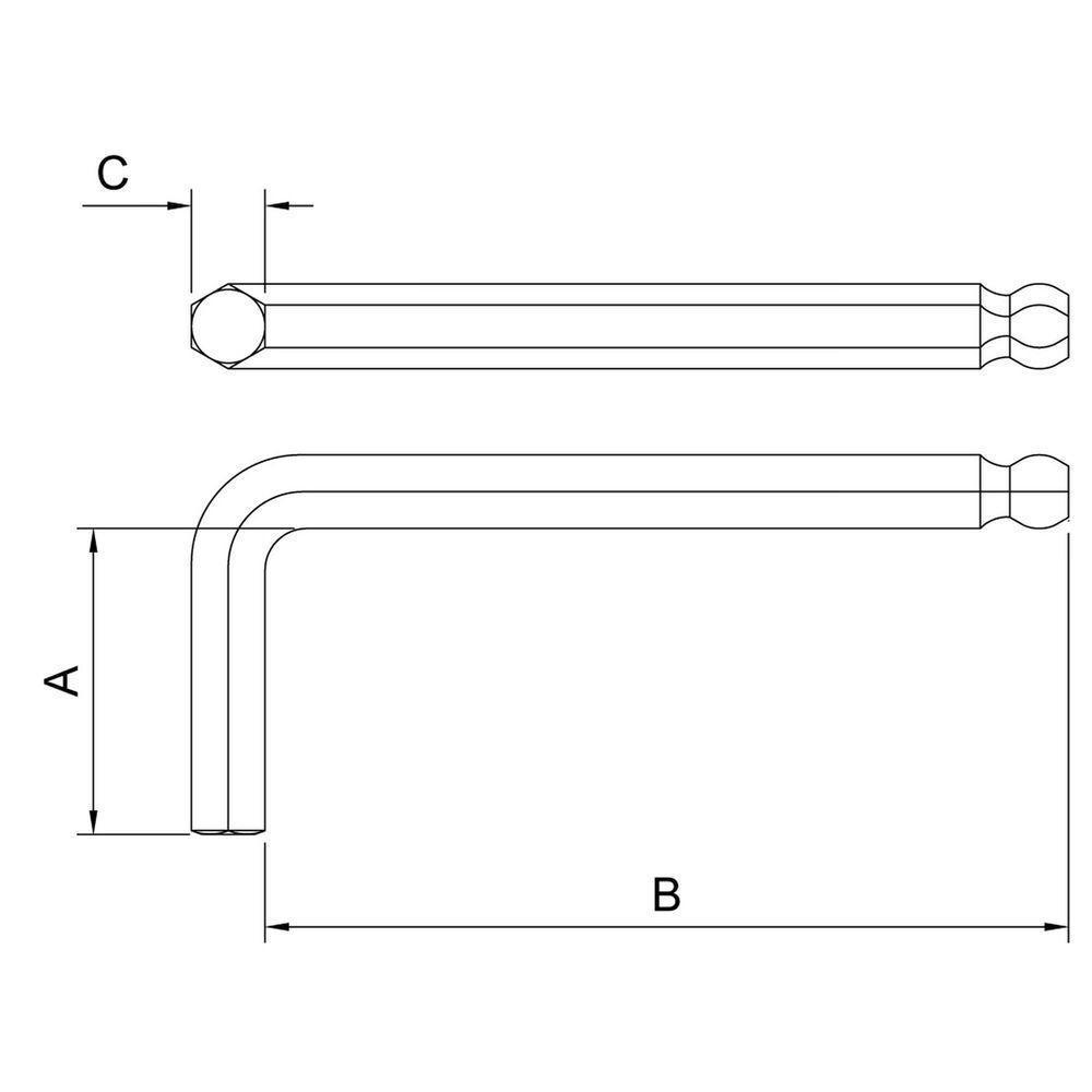 Chave Hexagonal Ponta Abaulada 1/8" Tramontina Pro Tramontina - 2