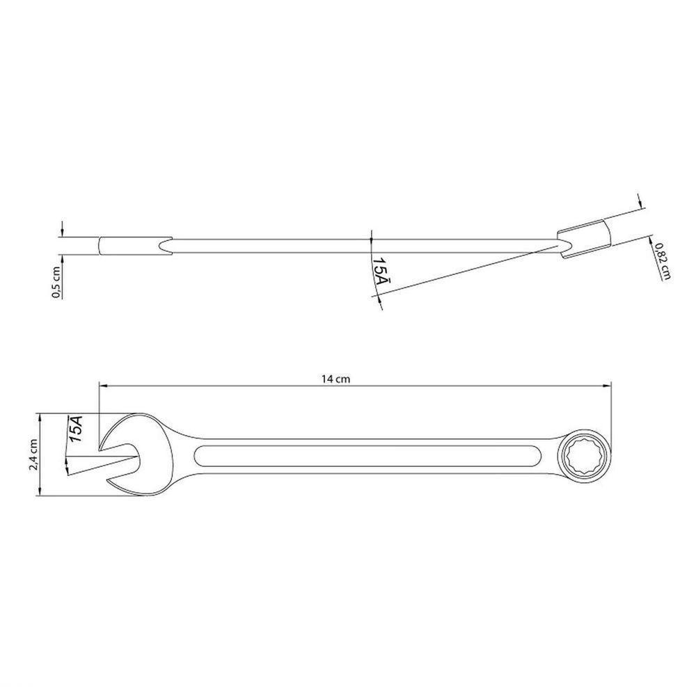 Chave Combinada 10 Mm Tramontina Basic Com Corpo Em Aço Especial Cromado Tramontina - 2