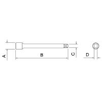 Extensão 3" Em Aço Cromo Vanádio - Encaixe 1/2" Tramontina Pro Tramontina - 3