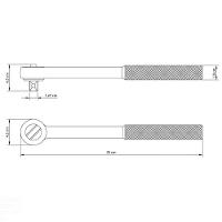 Catraca Usinada 10" Encaixe 1/2" Tramontina Em Aço Cromo Vanádio Com Acabamento Cromado Tramontina - 2