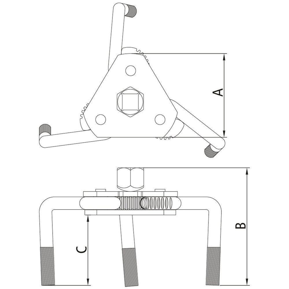 Chave Para Filtro De óleo 3 Garras 63-120 Mm Tramontina Pro Tramontina - 2