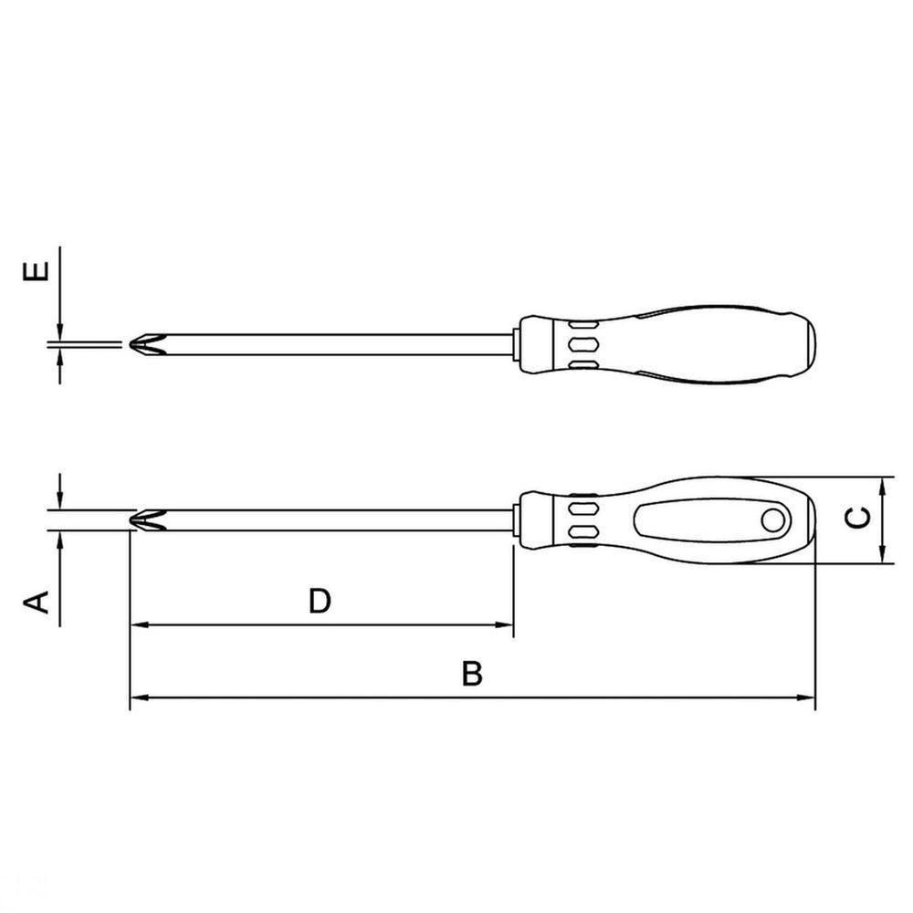 Chave De Fenda Ponta Cruzada Em Aço Cromo Vanádio 6x250 Mm (1/4x10) Tramontina Pro Tramontina - 2