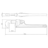 Chave Para Tubos 10" Com Corpo Em Ferro Fundido E Mandíbulas Em Aço Alto Carbono Modelo A - 3