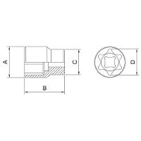 Soquete Trafix Fêmea Em Aço Cromo Vanádio E11 - Encaixe 1/2" Tramontina - 2