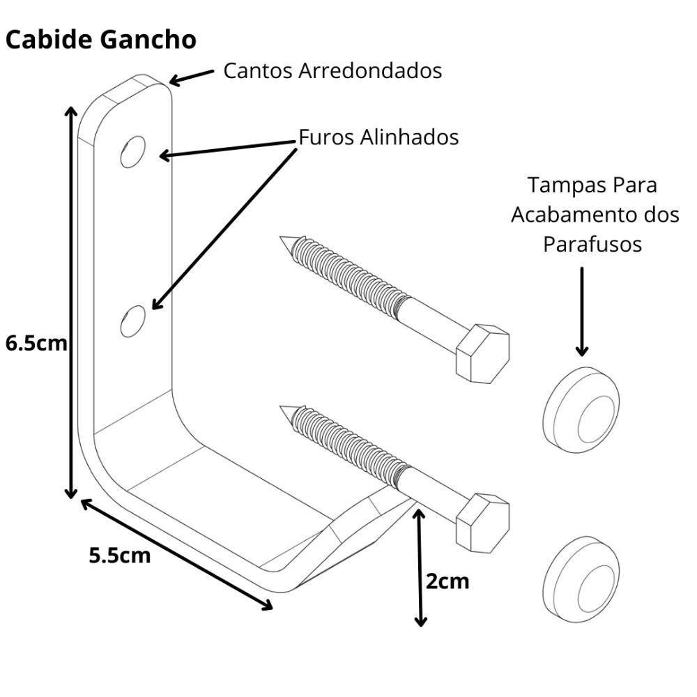 Kit 5 Cabide Gancho De Parede Cromado Para Toalha - 3