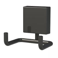 Cabide De Banheiro Duplo Future Preto Ganchos 8510 Pt - 1