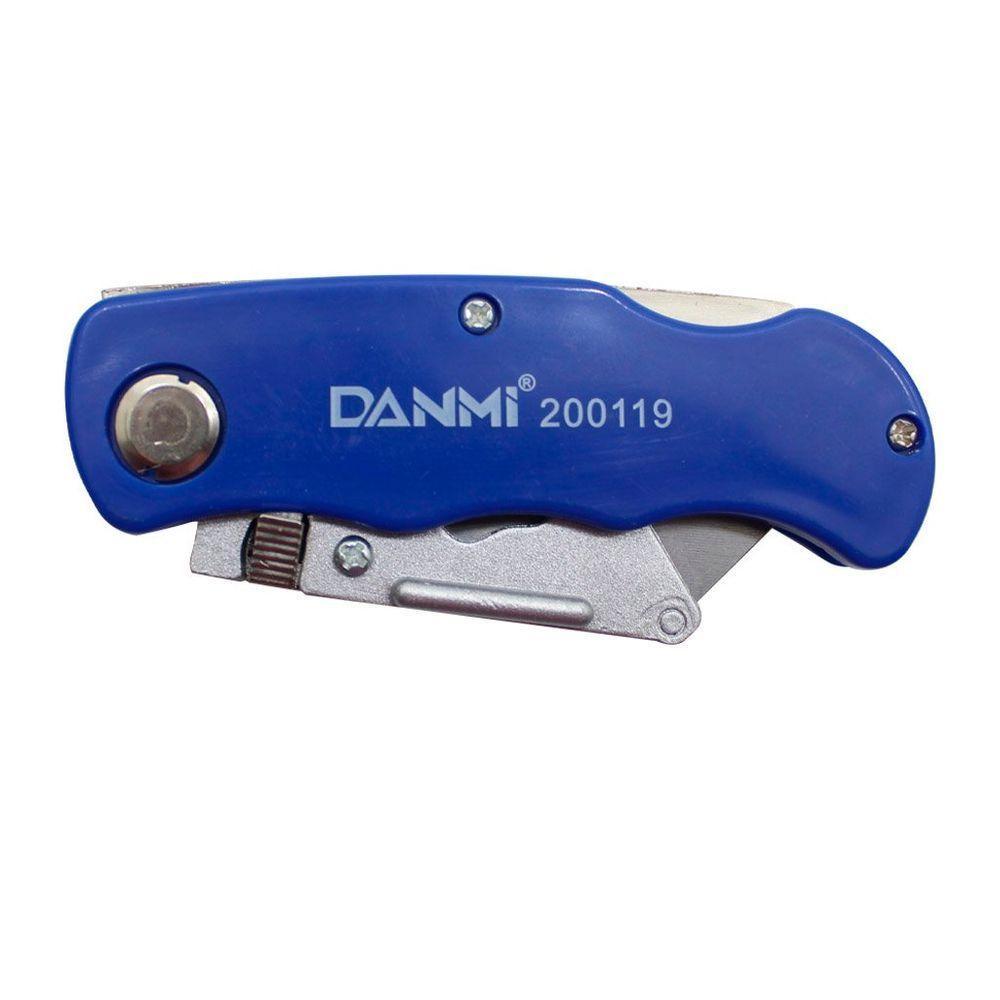 Estilete Trapezoidal Dobrável Profissional 18mm Danmi® - 2