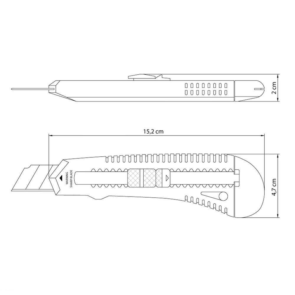 Estilete Retrátil 6" Tramontina Basic Com Lâmina Em Aço Especial Tramontina - 3
