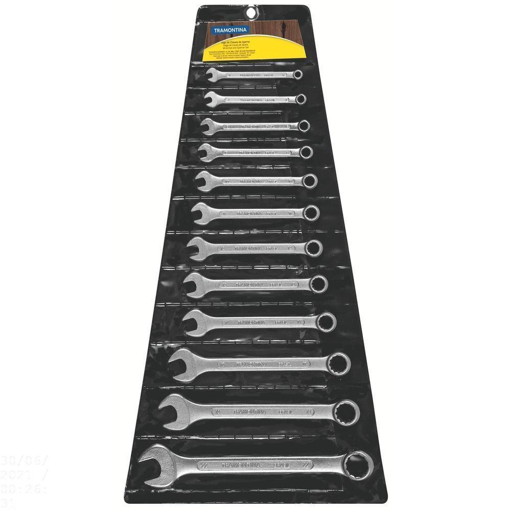 Jogo De Chaves Combinadas Tramontina Basic Com Corpo Em Aço Especial Cromado 12 Peças Tramontina - 3