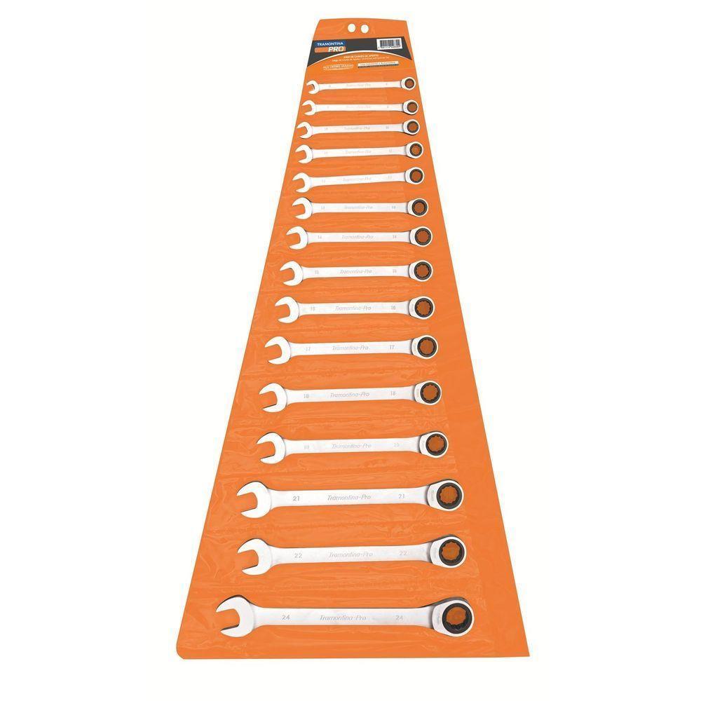 Jogo De Chaves Combinadas Com Catraca 15 Peças Tramontina Pro Tramontina - 1