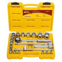 Jogo De Soquetes Estriados Encaixe 1/2" Em Aço Cromo Vanádio Com Acabamento Cromado E Mal - 2