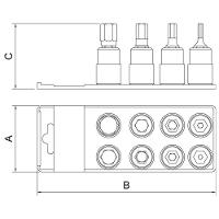 Jogo De Soquetes 1/2" Ponta Hexagonal - 8 Peças Tramontina - 2