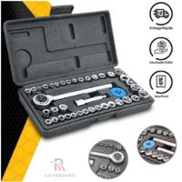 Jogo Chave Soquete C/ Catraca 40 Pçs Ferramenta Pratica - 3