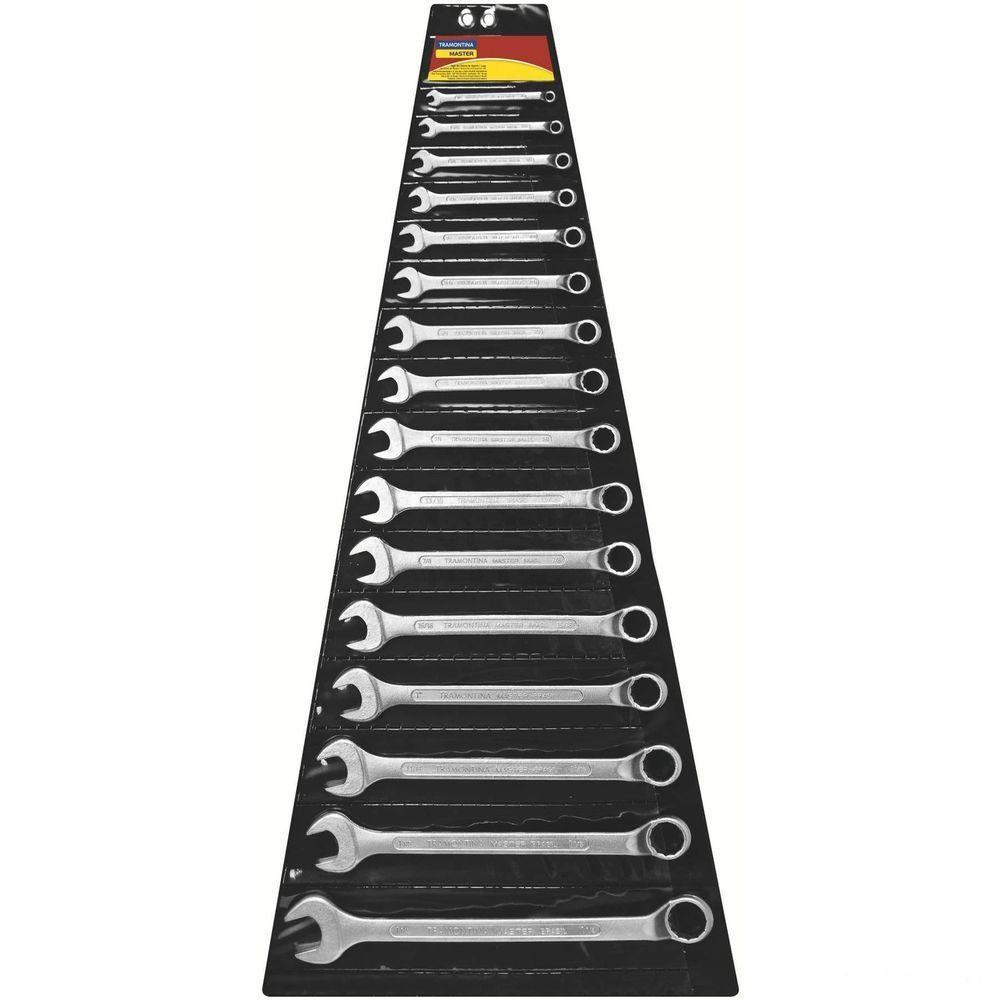 Jogo De Chaves Combinadas Com Corpo Forjado Em Aço Especial Cromado 16 Peças Em Polegadas - 1