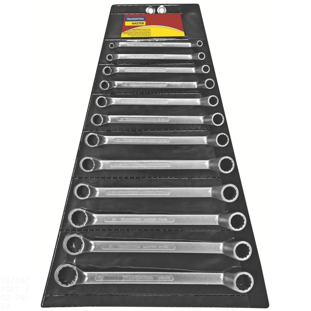 Conjunto De Chaves Estrela Com Corpo Em Aço Especial Cromado 12 Peças Em Milímetros - 3