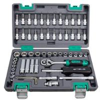Kit Ferramenta Jogo Soquete 57 Peças 1/4 Catraca Chave Allen - 1