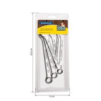 Jogo De Chaves Fixas E Combinadas Com Corpo Em Aço Especial Cromado Temperado 6 Peças - 4