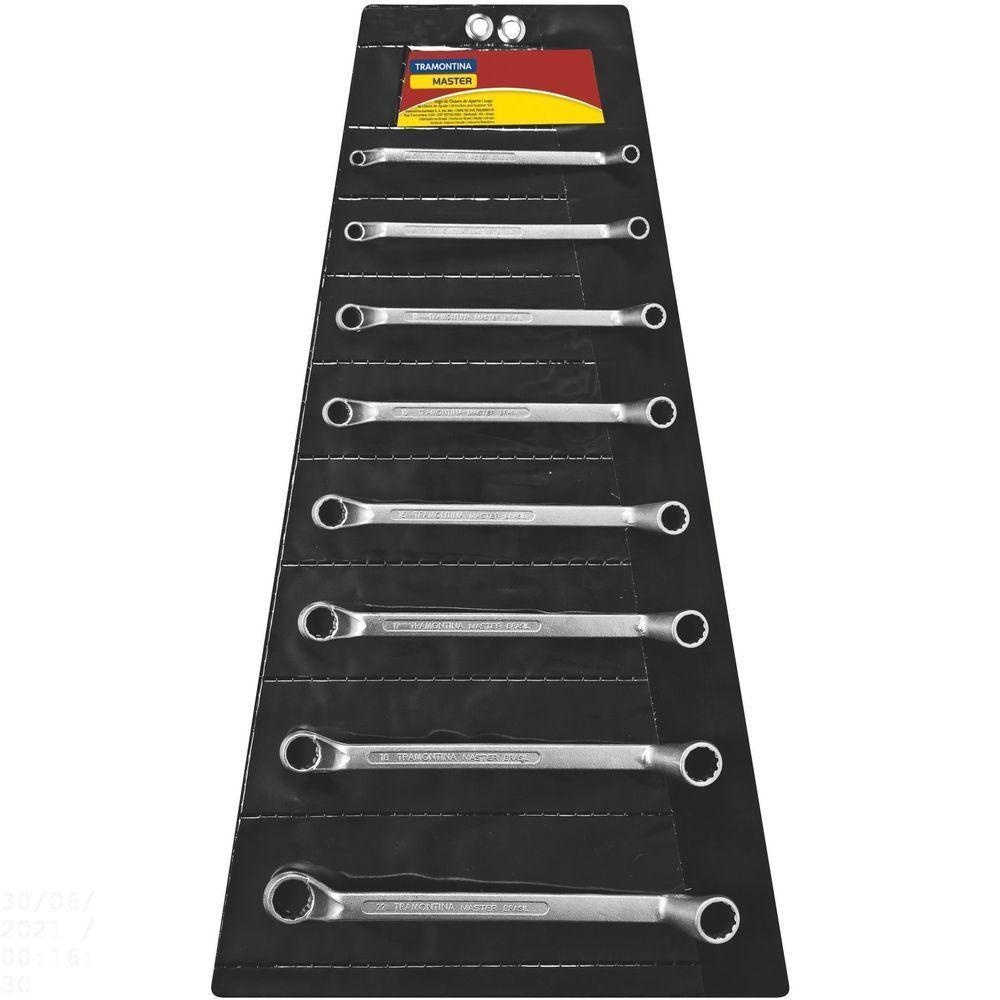 Conjunto De Chaves Estrela Com Corpo Em Aço Especial Cromado 8 Peças Em Milímetros - 1