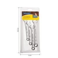 Jogo De Chaves Combinadas Tramontina Com Corpo Em Aço Especial Cromado 4 Peças Tramontina - 2