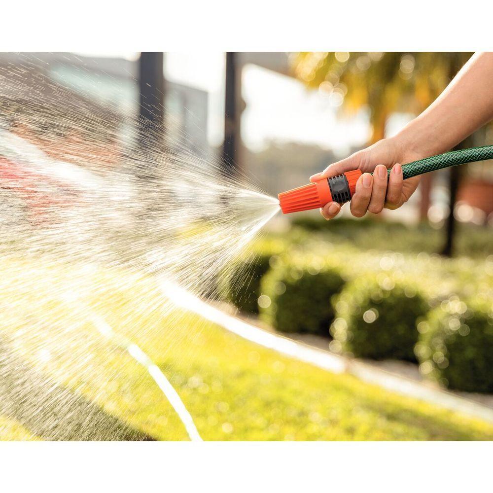 Mangueira Flex Tramontina Verde Em Pvc 3 Camadas 20 M Com Engate Rosqueado, Esguicho E Suporte Mural - 4