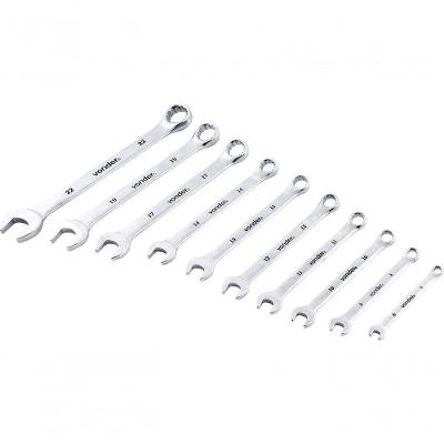Jogo Chave Combinada 6-22mm Cromo Vanádio Cromada Com 10 Peças