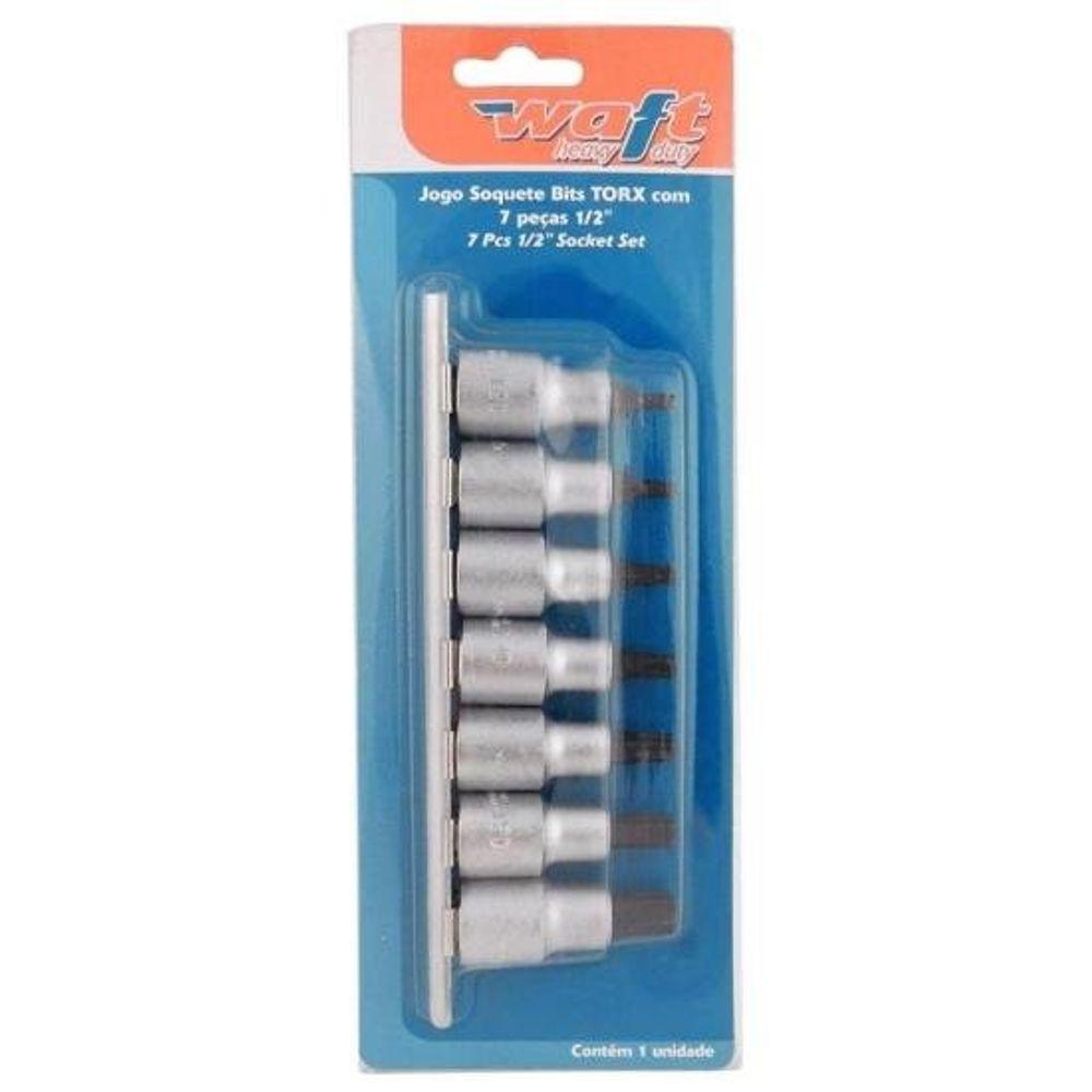 Jogo De Chave Soquete Hexalobular 1/2" Com 7 Peças Waft - 2