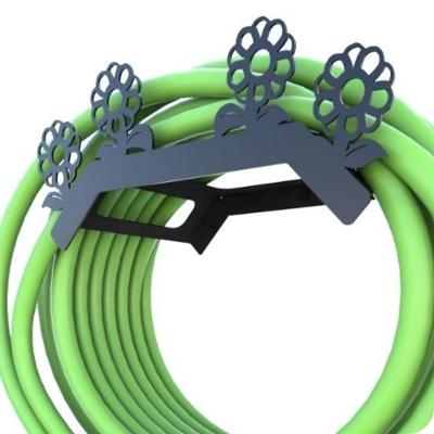 Suporte Enrolador de Mangueira de Jardim Flor Preto