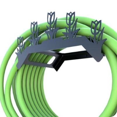 Suporte Enrolador de Mangueira de Jardim Tulipa Preto