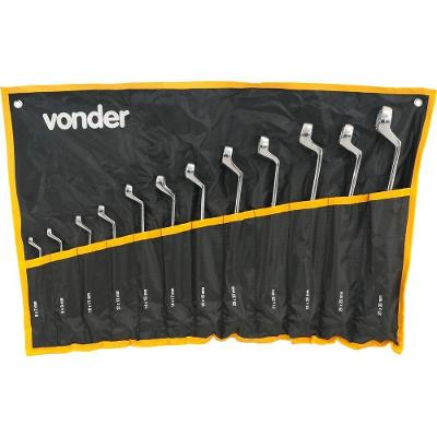 Jogo Chave Estrela 6-32mm Cromo Vanádio Cromada Com 12 Peças