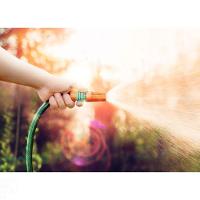 Mangueira Flex Verde Em Pvc 3 Camadas 20 M Com Engate Rosqueado, Esguicho E Suporte Mural - 3