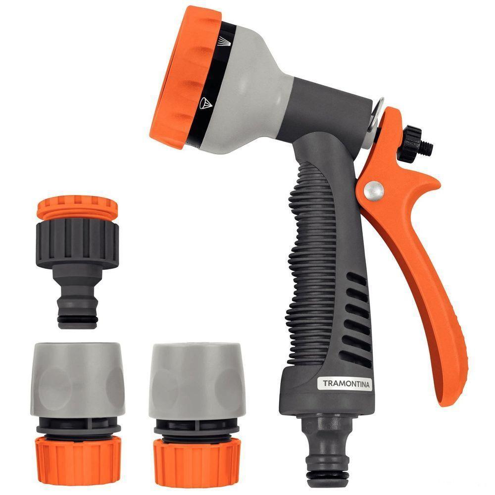 Conjunto Para Irrigação Tramontina Com Engates Rápidos E Hidropistola 4 Peças Tramontina - 1