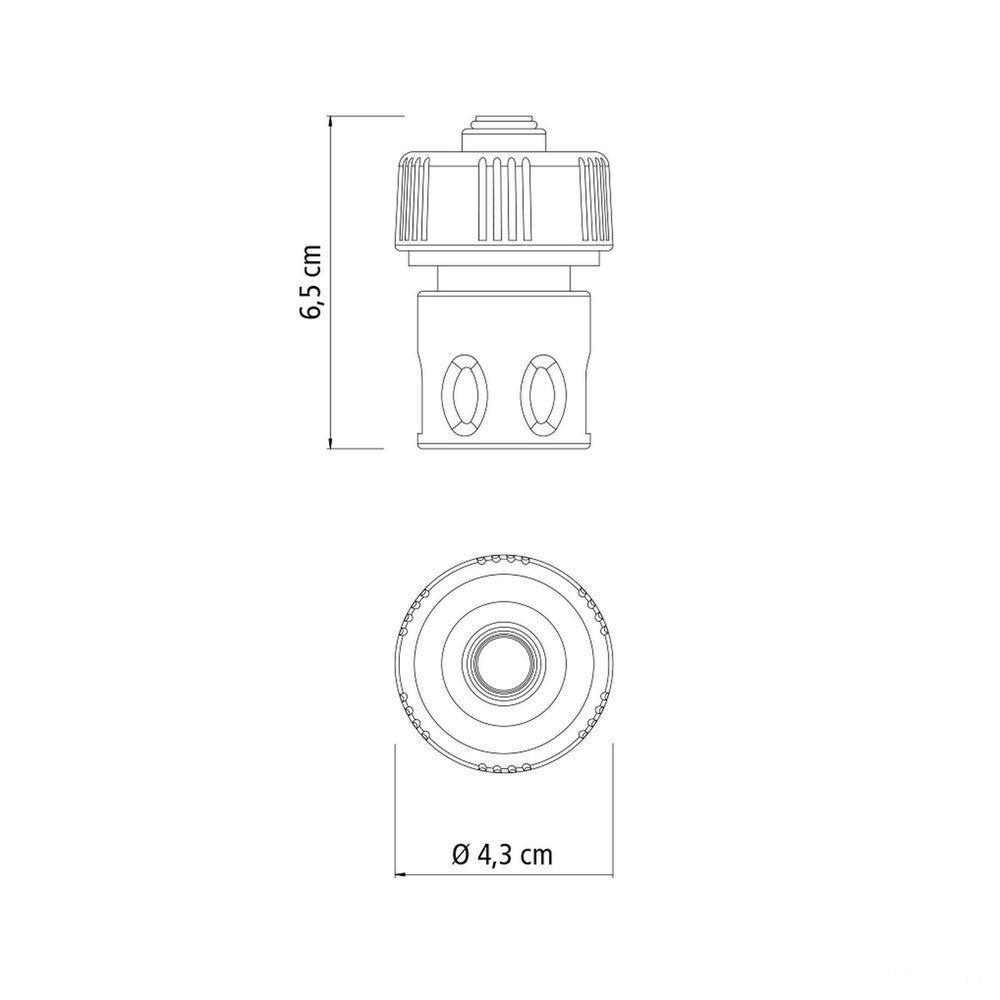 Engate Rápido Com Aquastop Tramontina Em Plástico Para Mangueira 5/8" E 3/4" Tramontina - 2