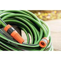 Mangueira Flex Para Jardim Verde Com Faixa Preta Em Pvc 4 Camadas 25 M Com Engate Rosquea - 2