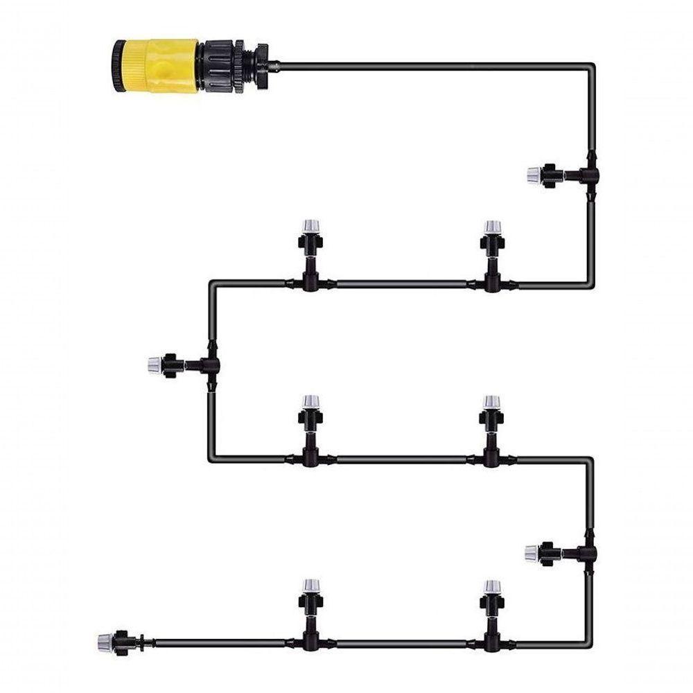 Mangueira Climatizadora Nevoa Kit Sistema Irrigacao Jardim - 3