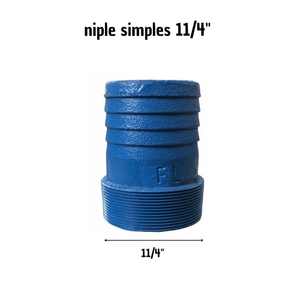 Niple Simples De Ferro Fundido Para Mangote Tamanho 11/4" Azul - 2