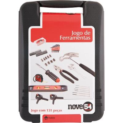 Jogo De Ferramentas Com 131 Peças Aço Carbono Jf131 - Nove54
