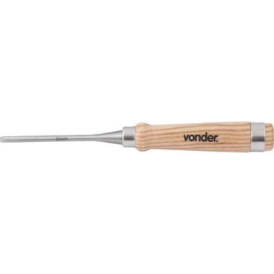 Formão Goivado 06Mm Aço Carbono Cabo Madeira - Vonder