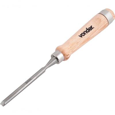 Formão Goivado 08Mm Aço Carbono Cabo Madeira - Vonder