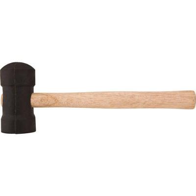 Martelo Borracha 40Mm Preto Cabo Madeira - Vonder