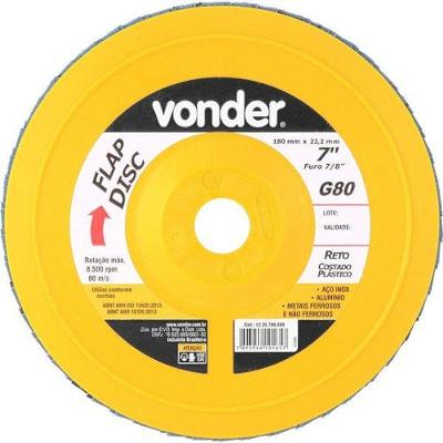 Flap Disc 7 G80 Costado Pvc Reto Para Aço Carbono E Inox -