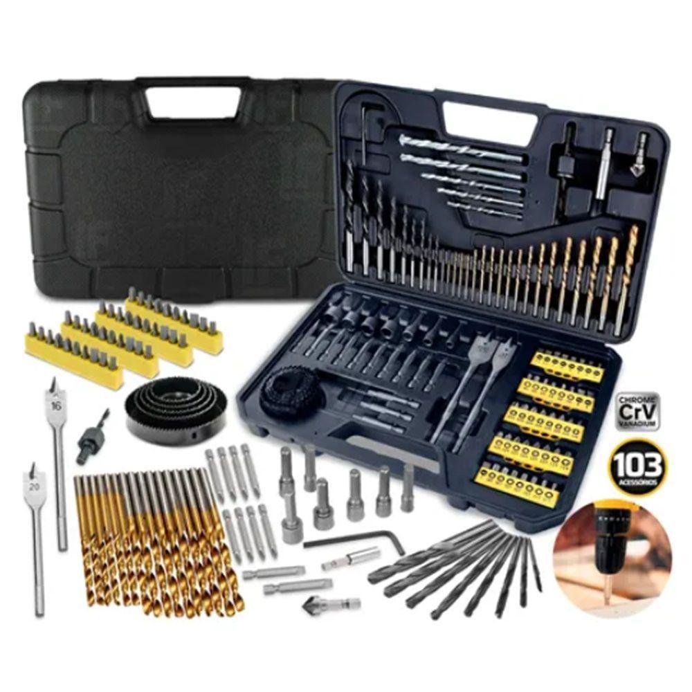 Kit De Ferramenta Jogo De 103 Peças Com Maleta Caixa - 1