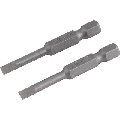Jogo De Bits/Ponteiras Fenda Encaixe Sextavado 1/4 4Mmx50Mm
