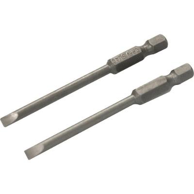 Jogo De Bits/Ponteiras Fenda Encaixe Sextavado 1/4 4Mmx75Mm