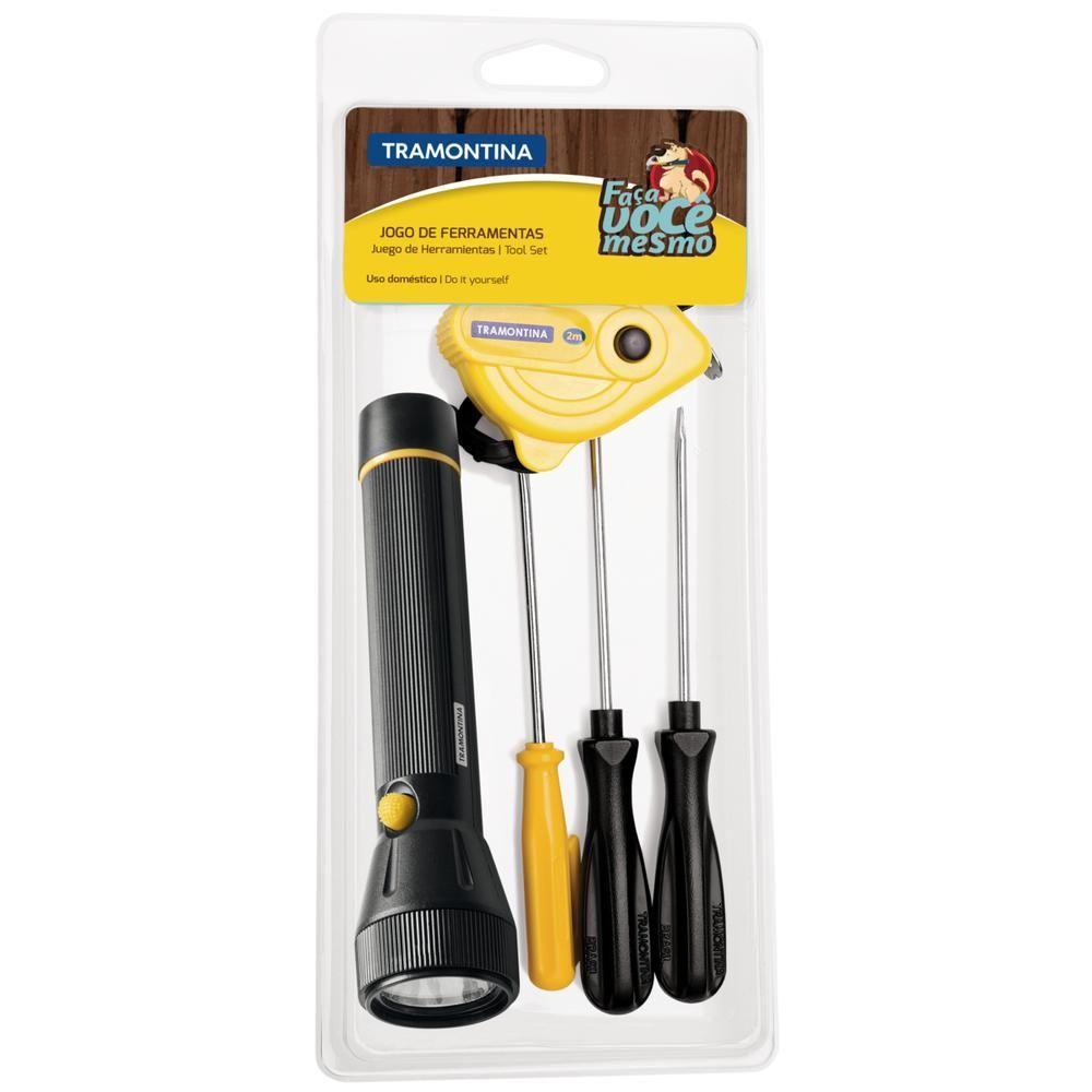 Kit de Ferramentas com Lanterna Chaves de Fenda e Trena - 2