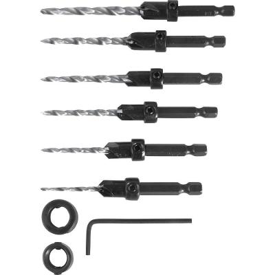 Jogo Brocas C/ Escariador 7/64'' à 1/4'' 8 Pçs Vonder